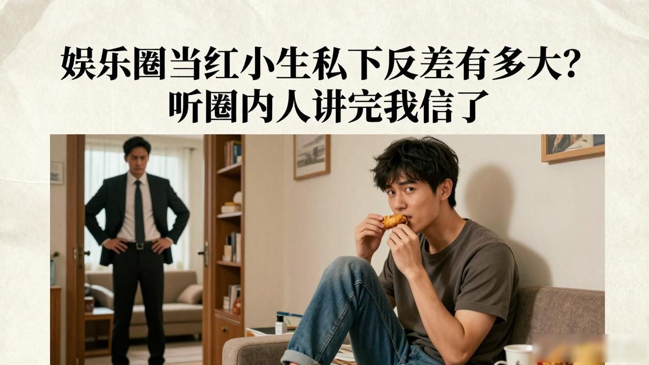 娱乐圈当红小生私下反差有多大？听圈内人讲完我信了